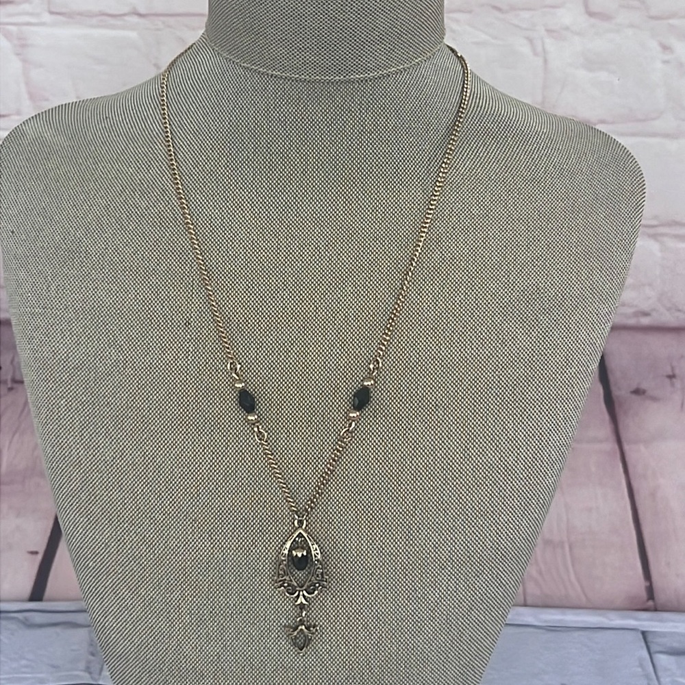 Vintage EMMONS  ART NOUVEAU GOLD TONE NECKLACE 18”